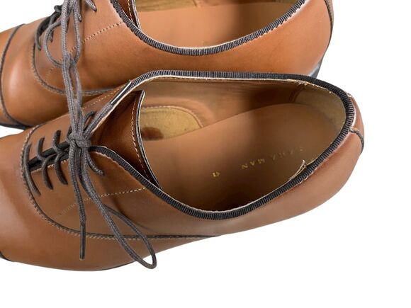 Zara Man Brown Cap-Toe Derby Style Oxfords EU 43 / US 10 Office Church Casual main image 12